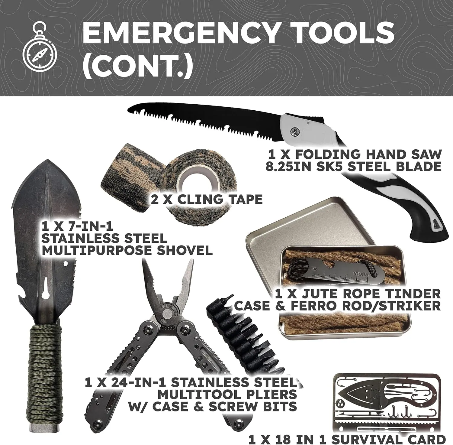 Bug Out Bag - Premium Bugout Backpack Pre-Packed Survival Kit - Ultimate 72 Hour Backpack Survival Kit - Comprehensive Survival Items - Go Bag Emergency