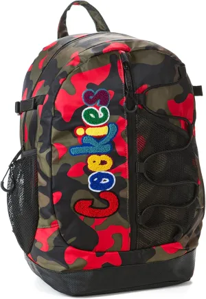 Bungee Smell Proof Backpack – Large Odorless Travel Backpack for Men & Women, Carry-On, Work, Stylish & Spacious Bag - Red Camo