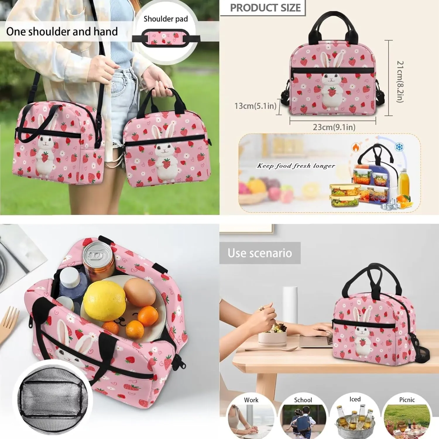 Bunny Backpack for School Boys 1Nd Grade 8 Year Old Cool Bookbags with Lunch Bag and Soft Pencil Case Lightweight & Novelty Back to School Accessories