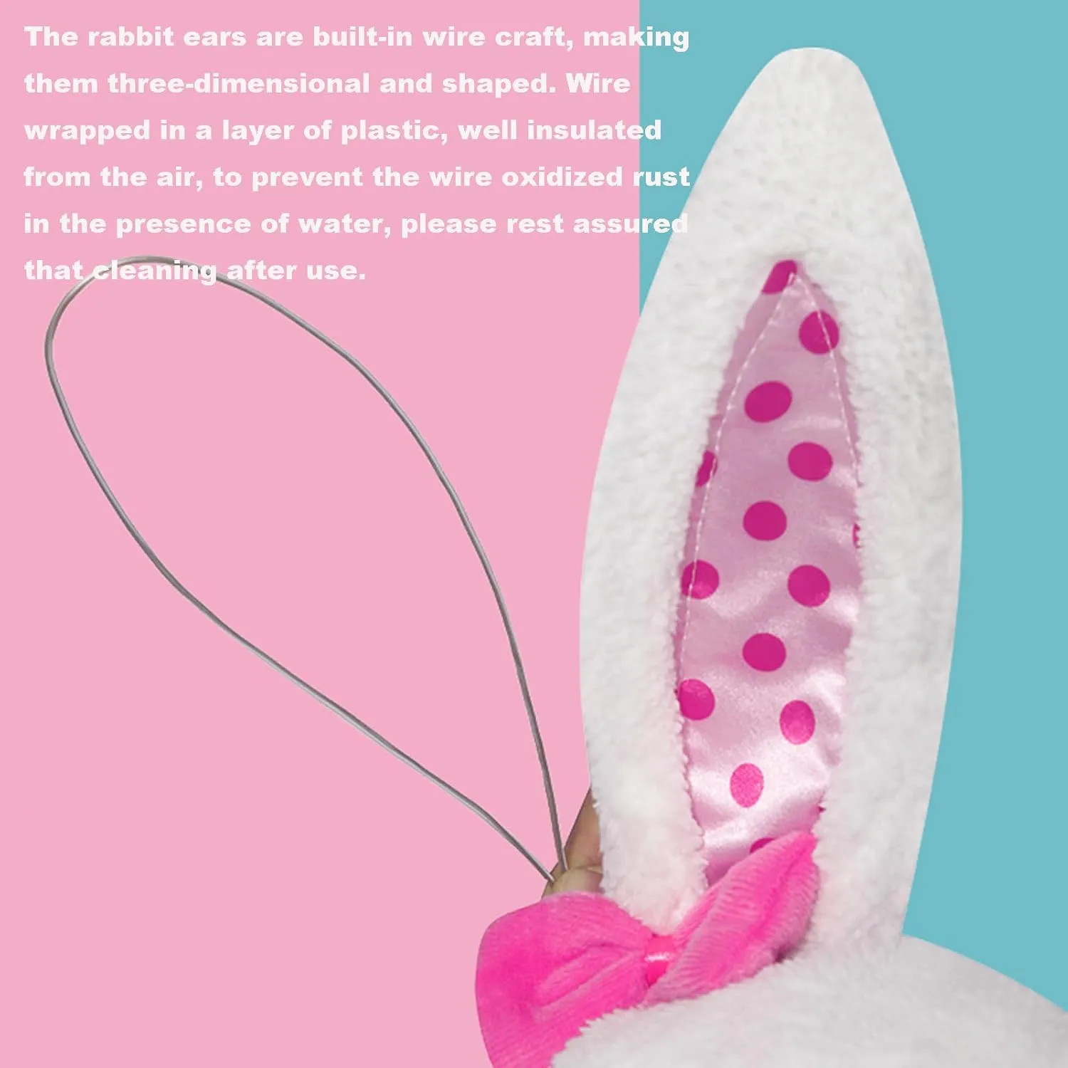 Bunny Costume Kids Easter Rabbit Bunny 3PCS Bunny Set Onesie Headwear Animal Easter Halloween Christmas Cosplay