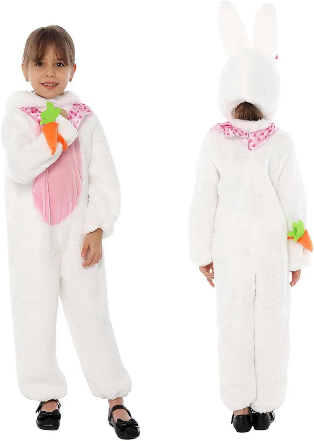 Bunny Costume Kids Easter Rabbit Bunny 3PCS Bunny Set Onesie Headwear Animal Easter Halloween Christmas Cosplay