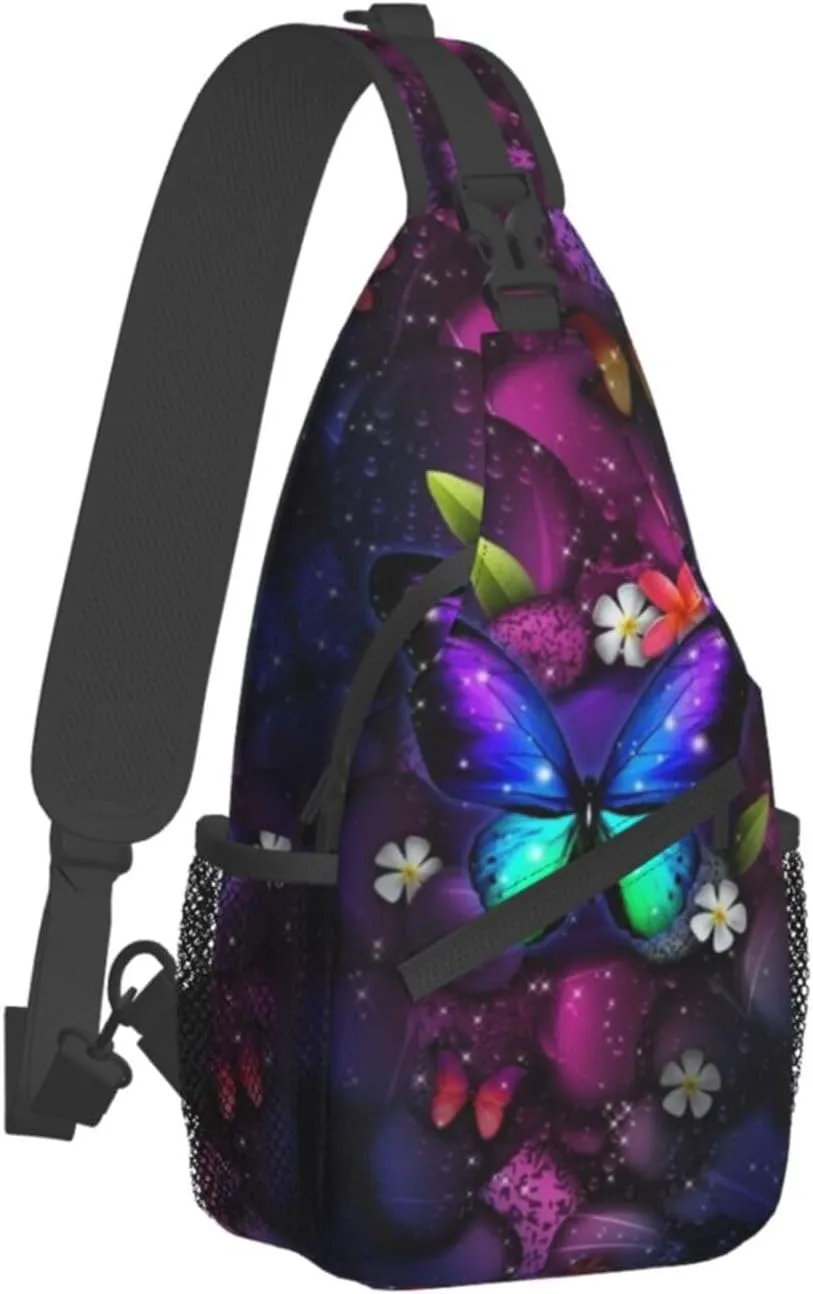 Butterfly Shoulder Bag Womens Sling Backpack Daypack Casual Backpack Hiking Bag Cute Backpack Bag