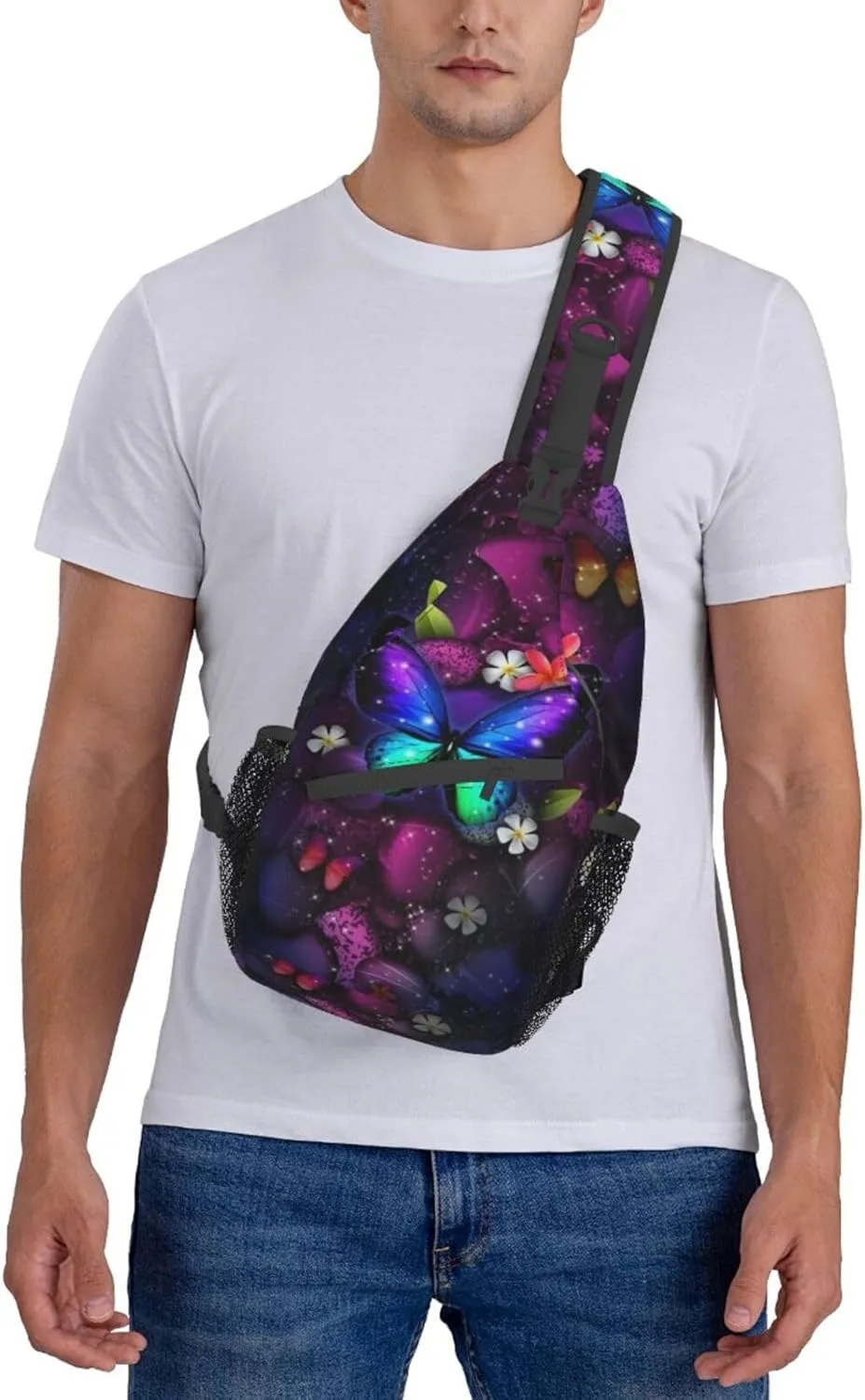 Butterfly Shoulder Bag Womens Sling Backpack Daypack Casual Backpack Hiking Bag Cute Backpack Bag