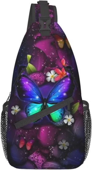 Butterfly Shoulder Bag Womens Sling Backpack Daypack Casual Backpack Hiking Bag Cute Backpack Bag