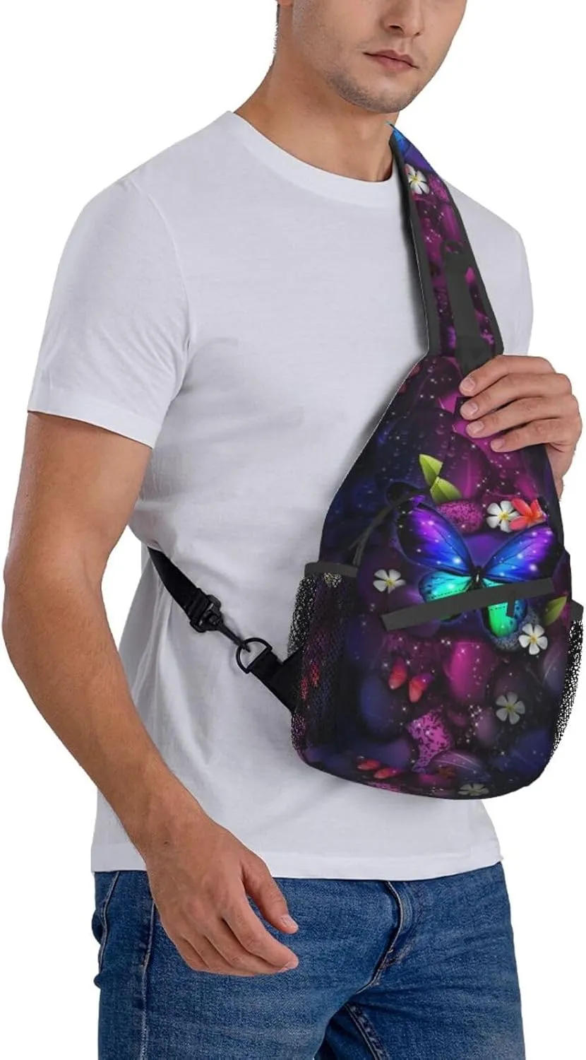 Butterfly Shoulder Bag Womens Sling Backpack Daypack Casual Backpack Hiking Bag Cute Backpack Bag