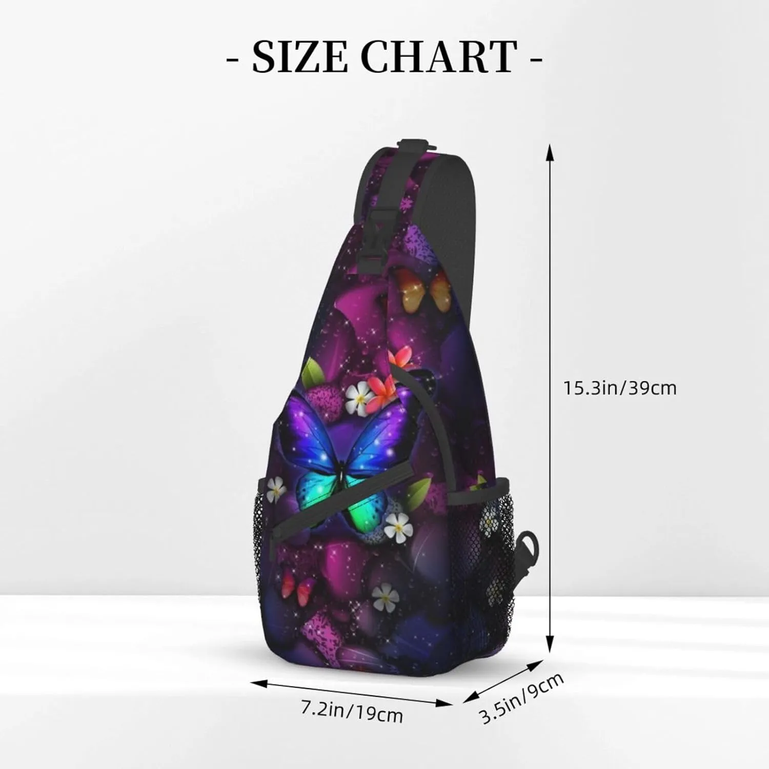 Butterfly Shoulder Bag Womens Sling Backpack Daypack Casual Backpack Hiking Bag Cute Backpack Bag