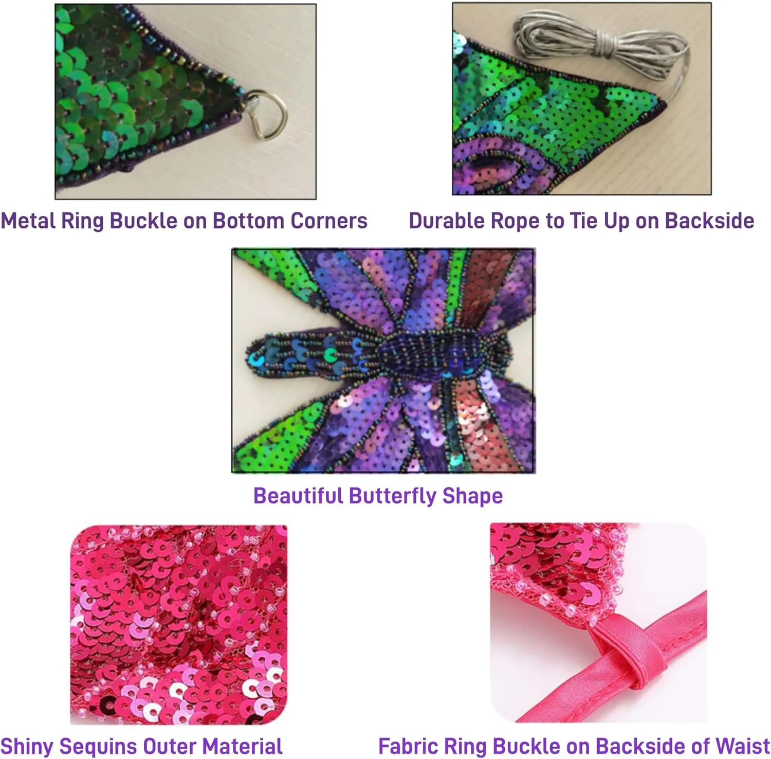 Butterfly Tops for Women Rave Tops, Sequin Halter Top, Sparkly Butterfly Crop Top, Dance Outfit, Halloween Costume