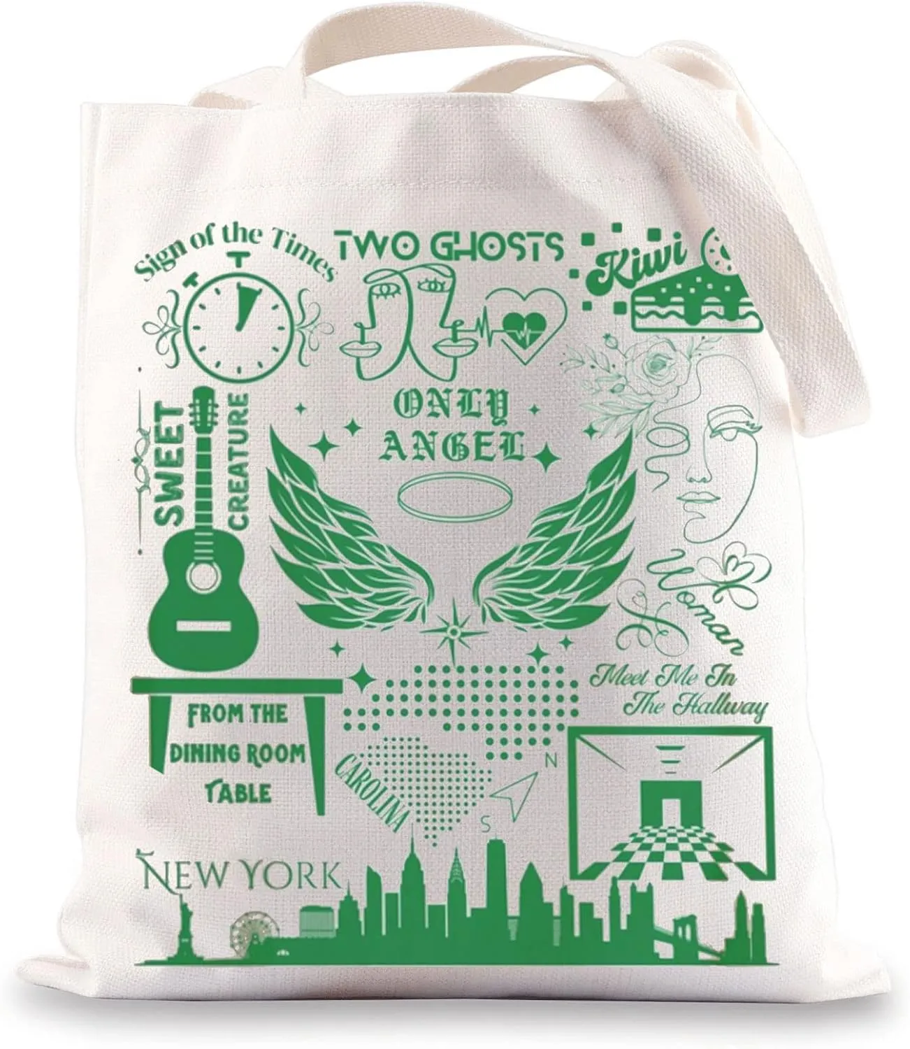 BWWKTOP Singer Album Version Tote Bag Music Lyrics Inspired Gift Album Inspired Shopping Bag Singer Merchandise