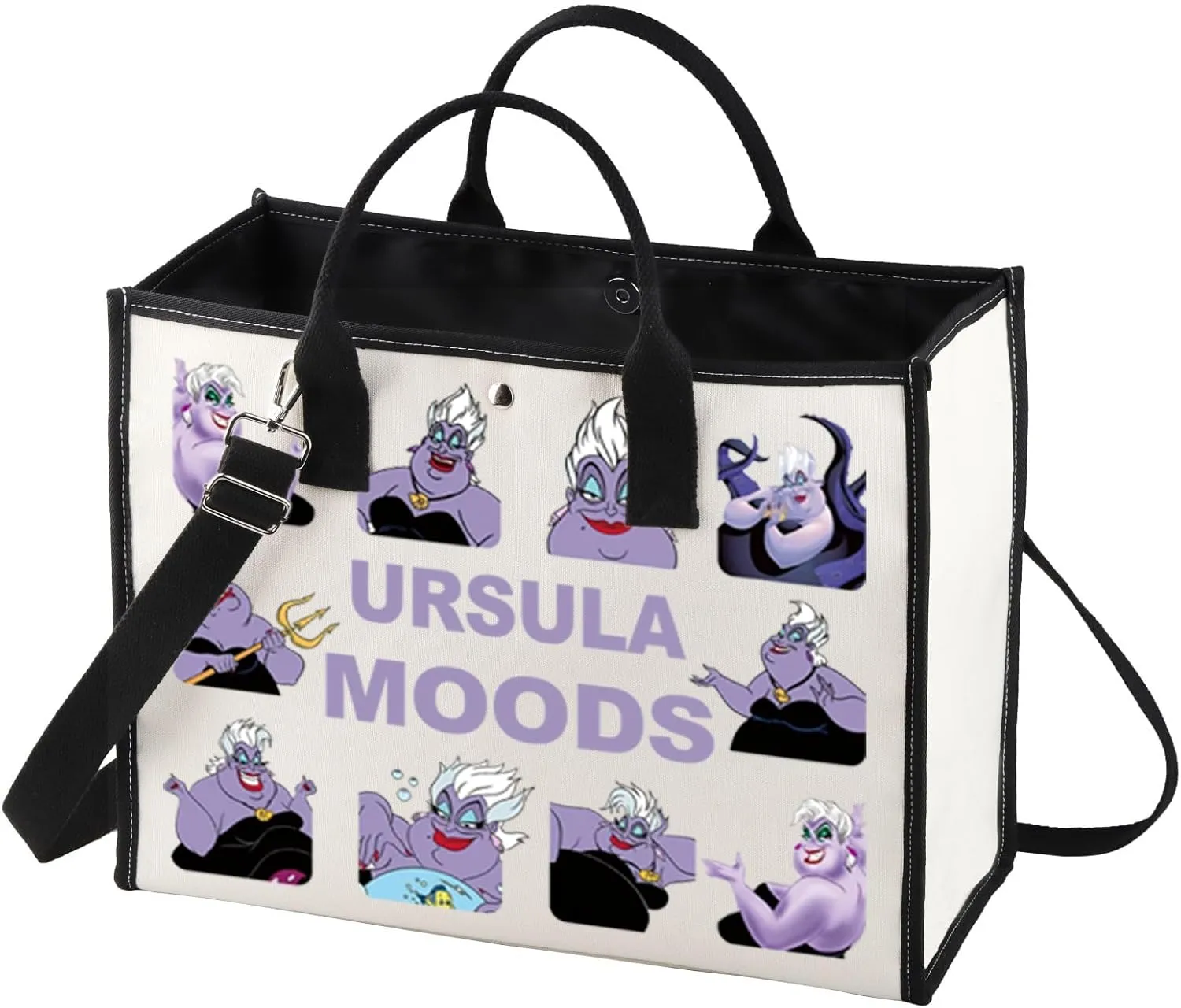 BWWKTOP Villains Tote Bag Villains Fans Gift Sea Witch Moods Shoulder Bag Villains Witch Merchandise