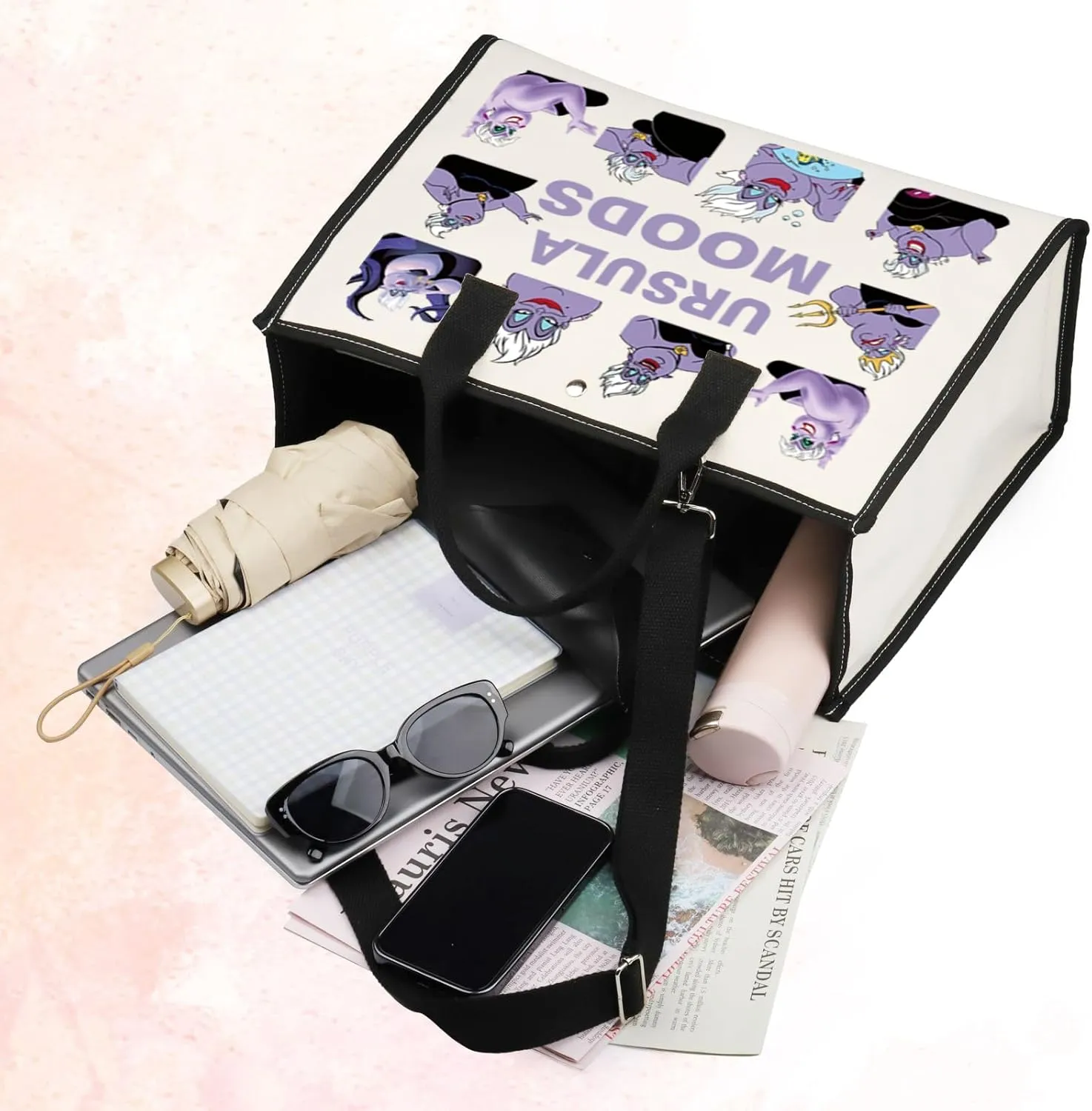 BWWKTOP Villains Tote Bag Villains Fans Gift Sea Witch Moods Shoulder Bag Villains Witch Merchandise