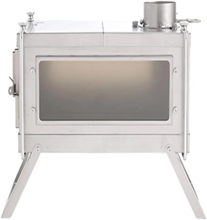 Camping Stove/Backpacking Stove Portable Folding Windproof Wood Burning Stove with Chimney Pipe for Outdoor Camping Tent