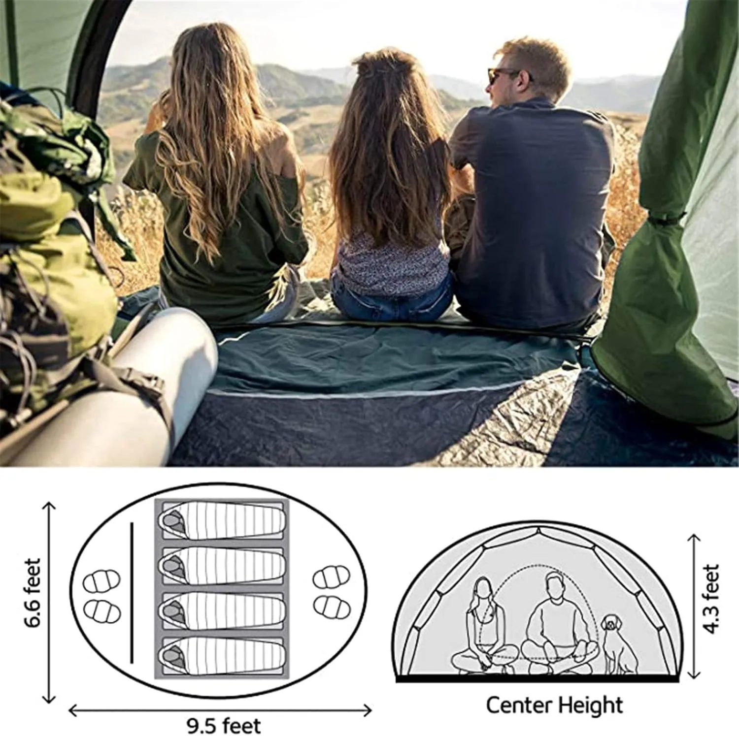 Camping Tents Lightweight Backpack Tents (Accommodating 2 to 3 People) Portable Outdoor Lightweight Tents Waterproof for Family Travel Products Yellow