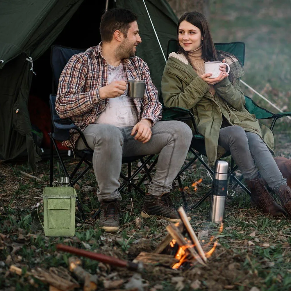 Camping Water Canteen, Outdoor Camping Hiking Canteen Portable 2l Flask Water Kettle for Outdoor Survival Backpacking