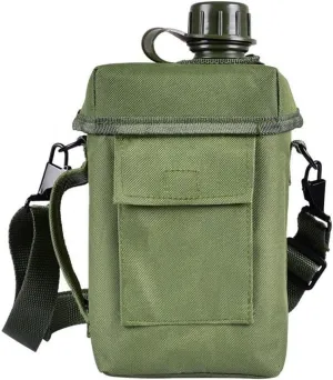 Camping Water Canteen Portable 2l Flask Military Army Water Kettle Outdoor Camping Hiking Canteen for Outdoor Survival Backpacking