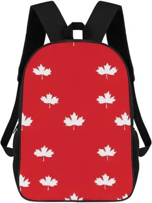 Canada Maple Flag Laptop Backpack for Men Women 17 Inch Shoulder Bag Travel Daypack
