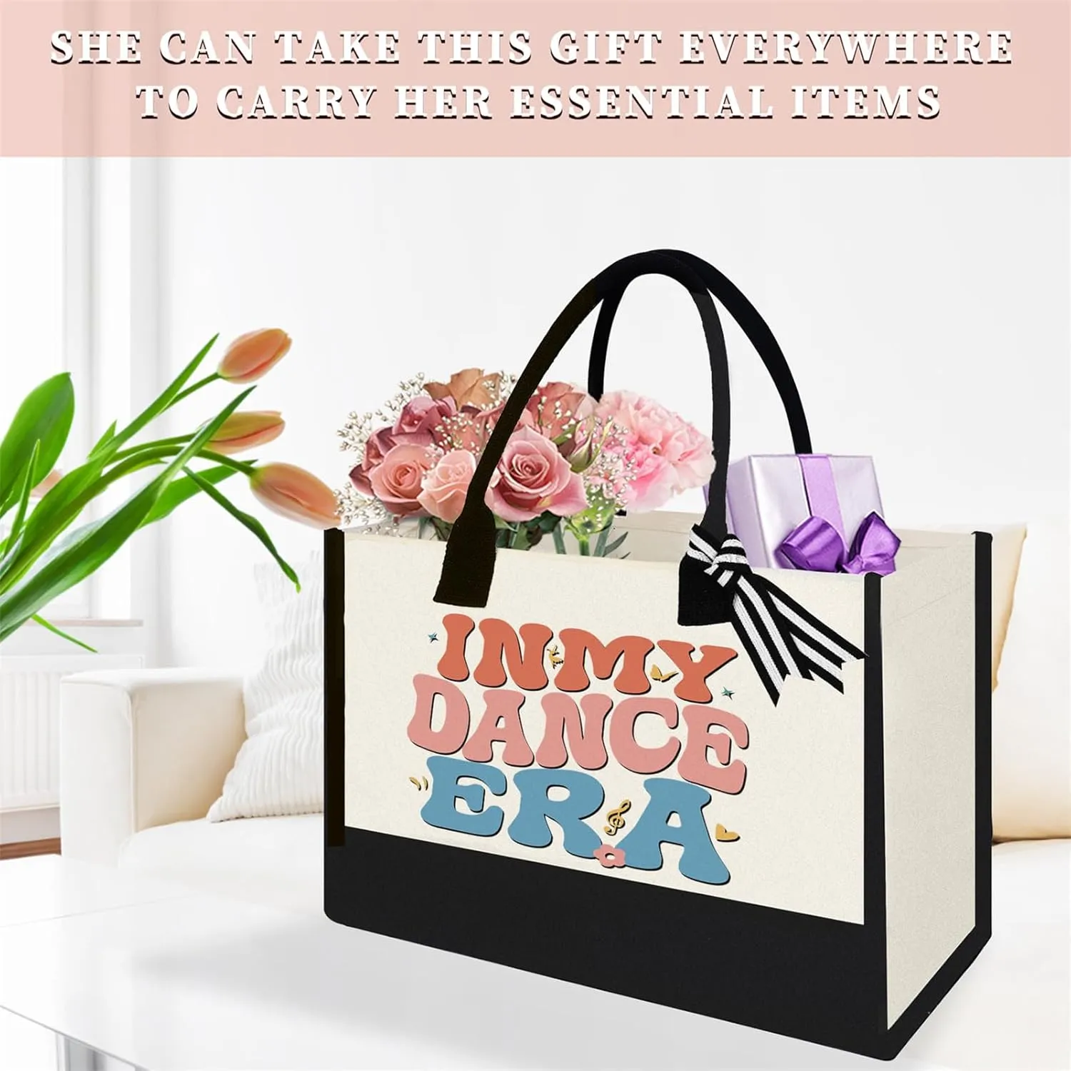 Canvas Tote Bag for Mom Nurse Teacher Boss Lady Dog Mom Christmas Birthday Gifts for Women Lady for Shopping