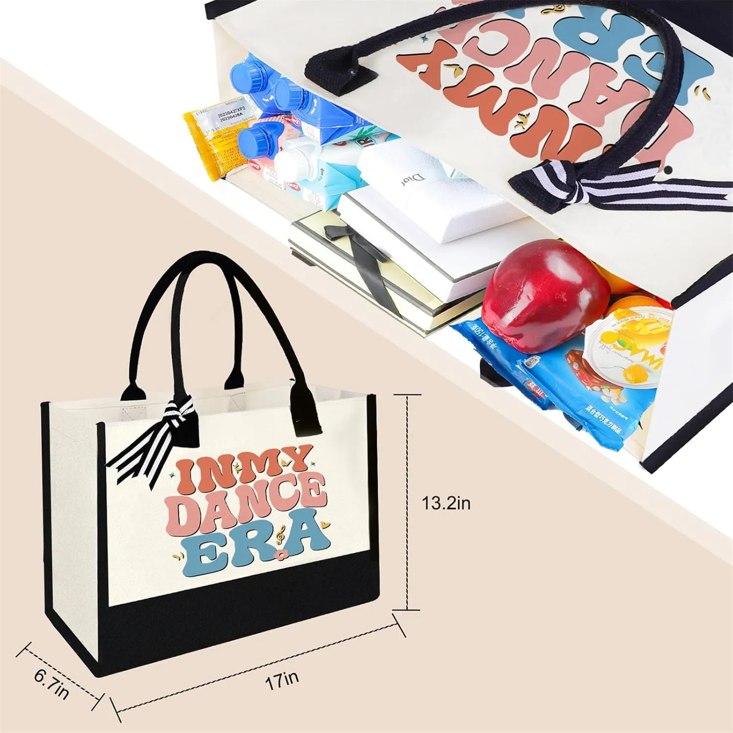 Canvas Tote Bag for Mom Nurse Teacher Boss Lady Dog Mom Christmas Birthday Gifts for Women Lady for Shopping