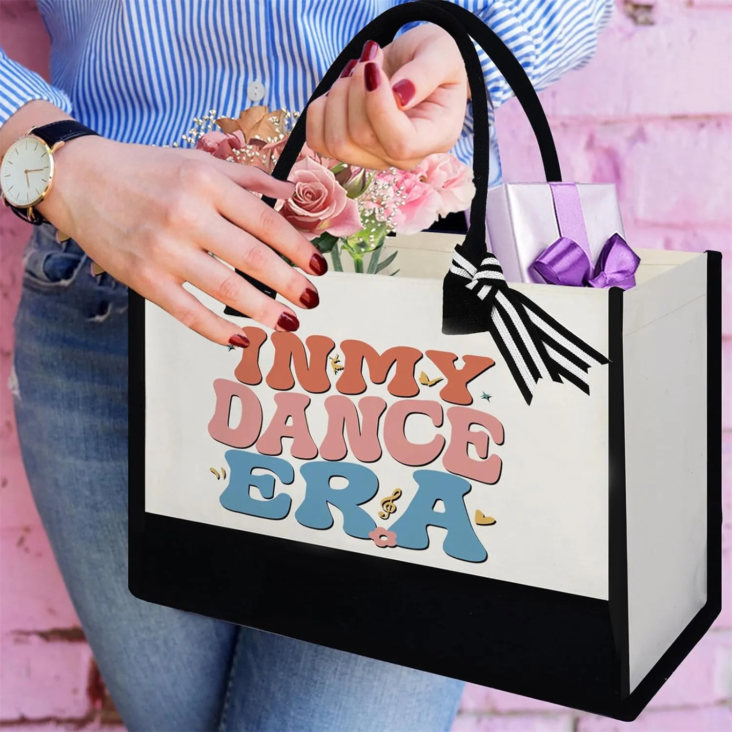 Canvas Tote Bag for Mom Nurse Teacher Boss Lady Dog Mom Christmas Birthday Gifts for Women Lady for Shopping