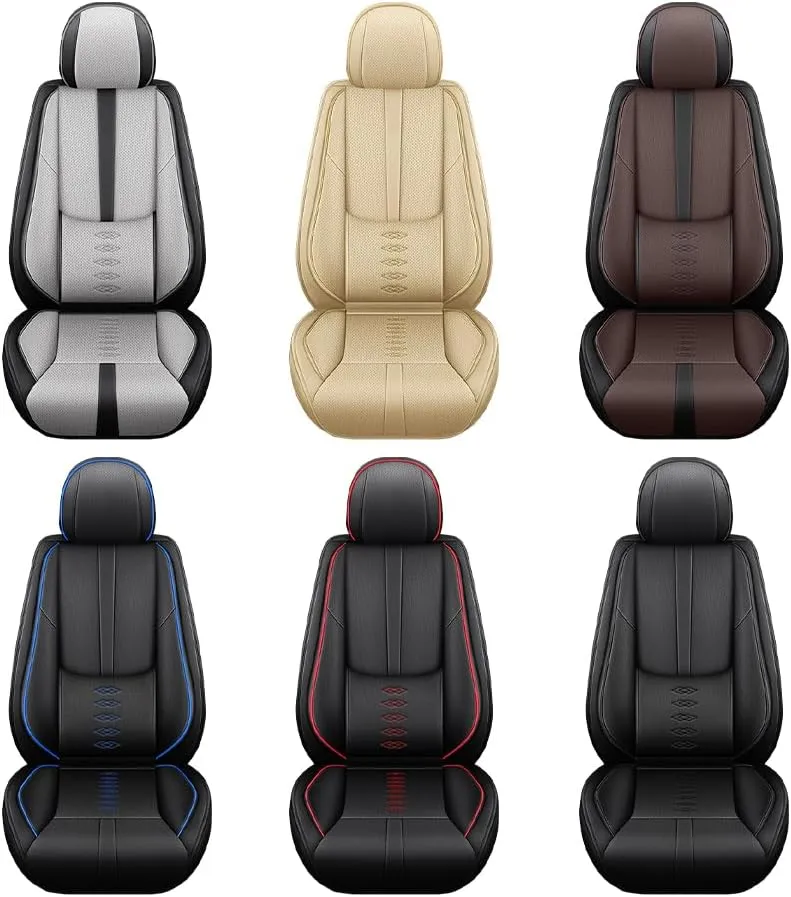 Car Seat Covers for Mercedes-Benz AMG EQE 2023-2024 2025,Waterproof Leather Seat Covers 2-Seats Standard,Interior Accessories with Airbag,Automobile Seat Cover Sets for AMG EQE(Black Blue)