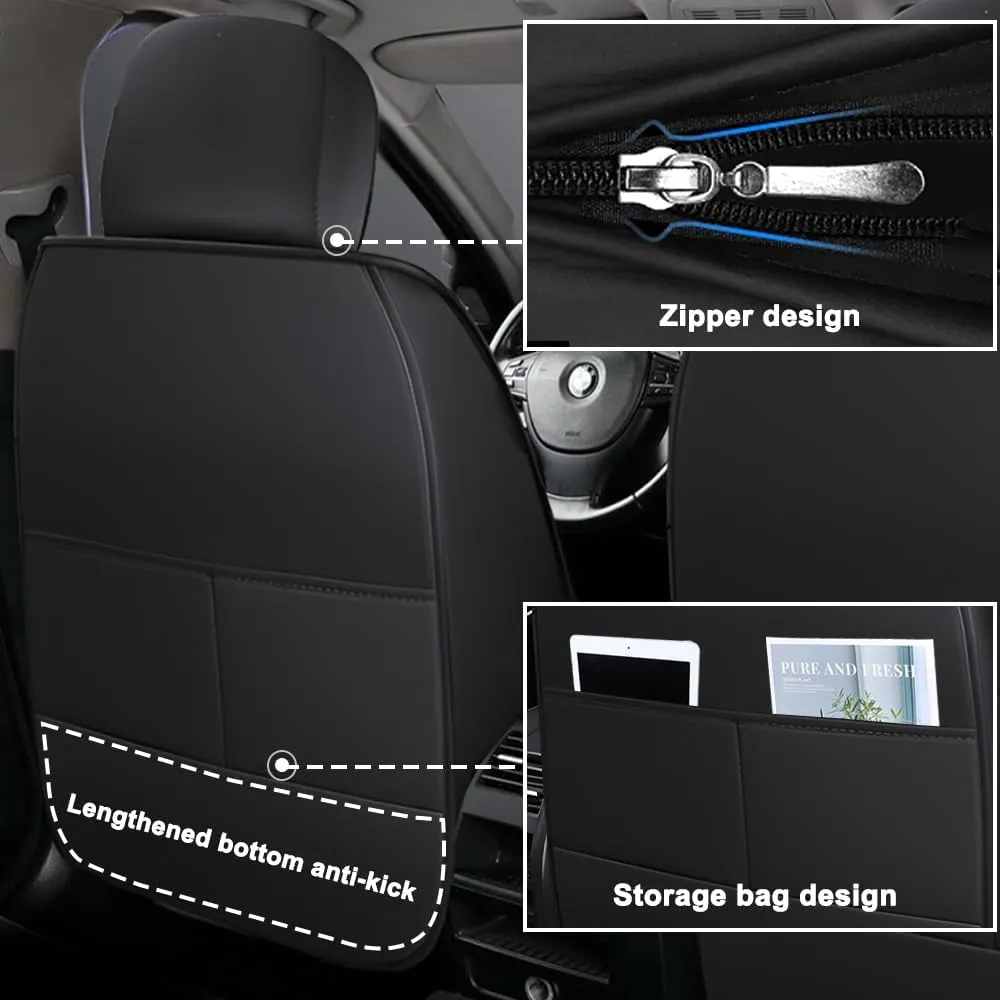 Car Seat Covers for Mercedes-Benz AMG EQE 2023-2024 2025,Waterproof Leather Seat Covers 2-Seats Standard,Interior Accessories with Airbag,Automobile Seat Cover Sets for AMG EQE(Black Blue)