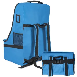 Car Seat Travel Bag Heavy Duty Car Seat Bag for Airplane Gate Check Car Seat Backpack with Shoulder Strap, Blue
