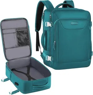 Carry on Backpack, Flight Approved Extra Large Travel Backpack with USB Charge Port, TSA 15.6 Inch Anti-Theft Laptop Backpack Lightweight Daypack Business College Weekender Overnight Bag, dark green