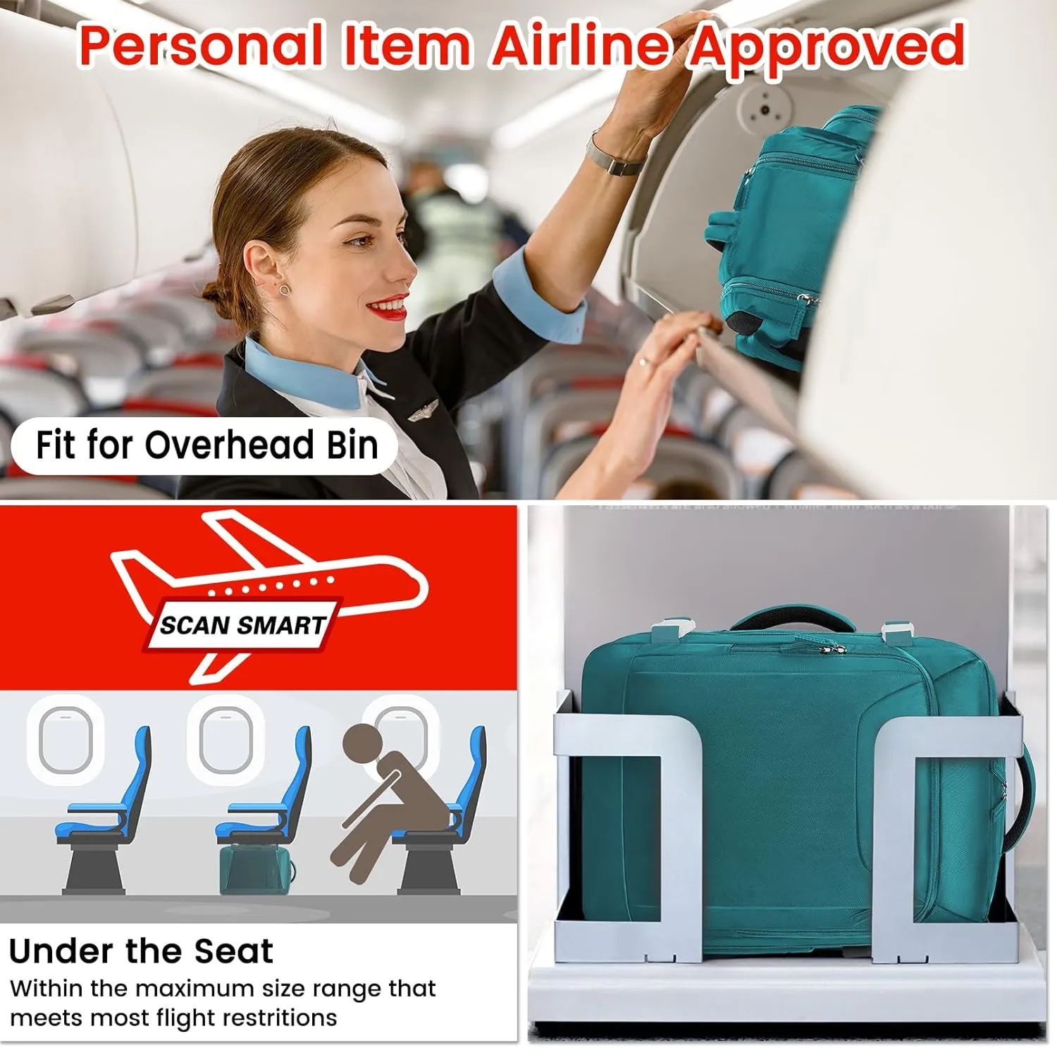 Carry on Backpack, Flight Approved Extra Large Travel Backpack with USB Charge Port, TSA 15.6 Inch Anti-Theft Laptop Backpack Lightweight Daypack Business College Weekender Overnight Bag, dark green