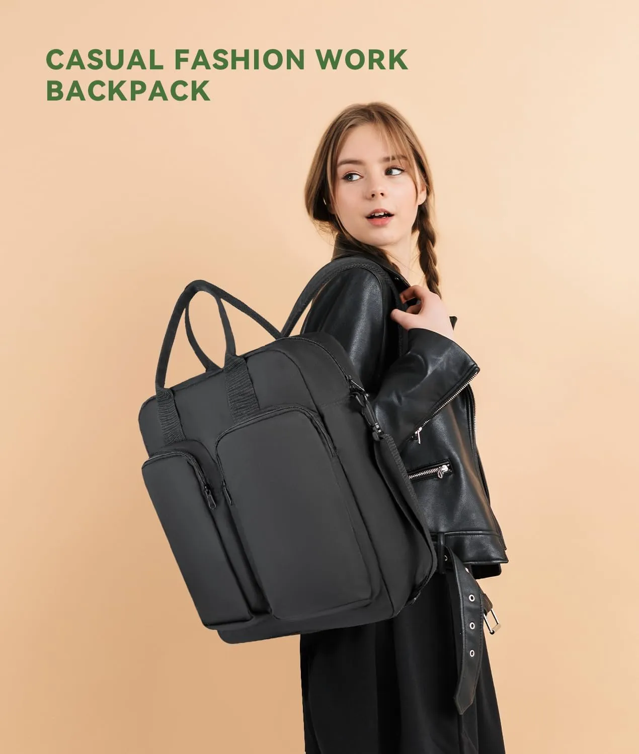 Carry on Backpack for Men Flight Approved 16.5x13x5.9(40L), Frontier Airlines Personal Item Bag Fit for 17in Laptop (Black, 17 inch)