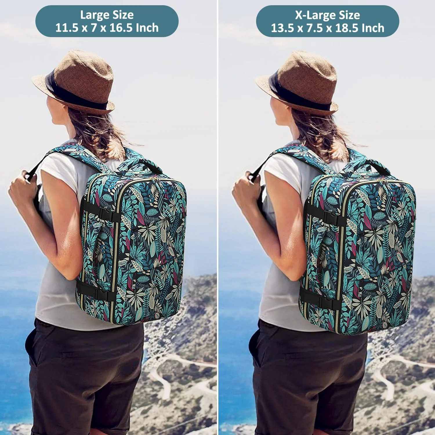 Carry on Backpack for Women TSA Approved 15.6 Inch Travel Laptop Backpack for Women Travel Essentials Foldable Womens Travel Backpack Colorful Leaves