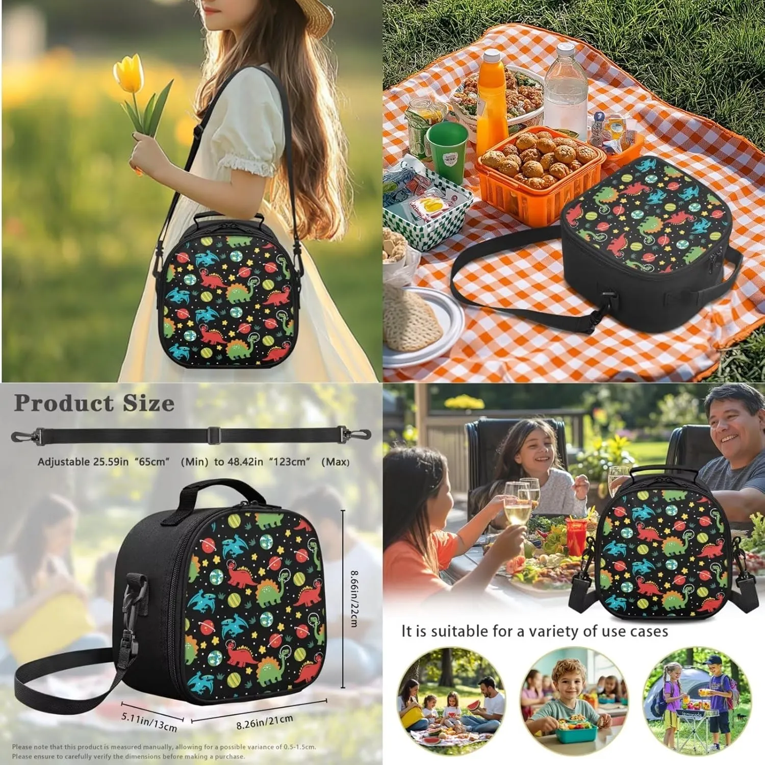 Cartoon Dinosaur Star Print Backpack Set of 4, Primary School Bookbag for Elementary Student Book Bag Schoolbag Casual Daypack Travel Rucksack 17 Inch Knapsack