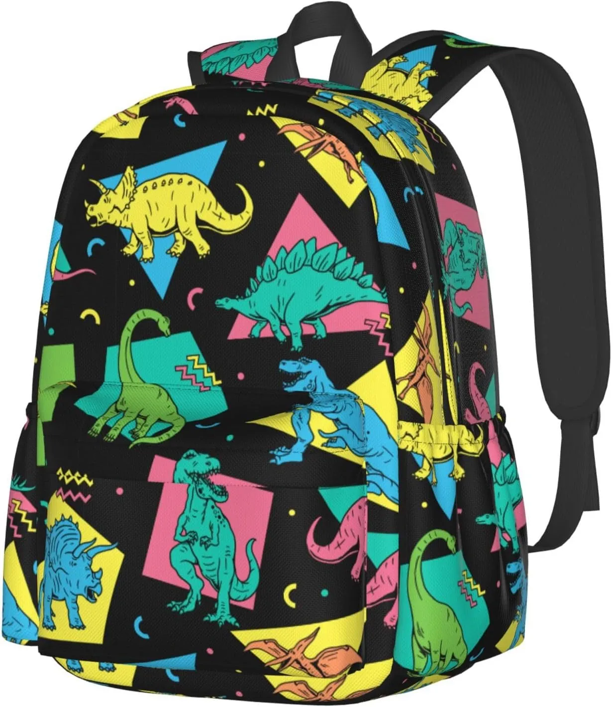 Cartoon Dinosaurs Large Capacity Backpack Lightweight Personalized Laptop Bag Tablet Travel School Bag with Multiple Pockets
