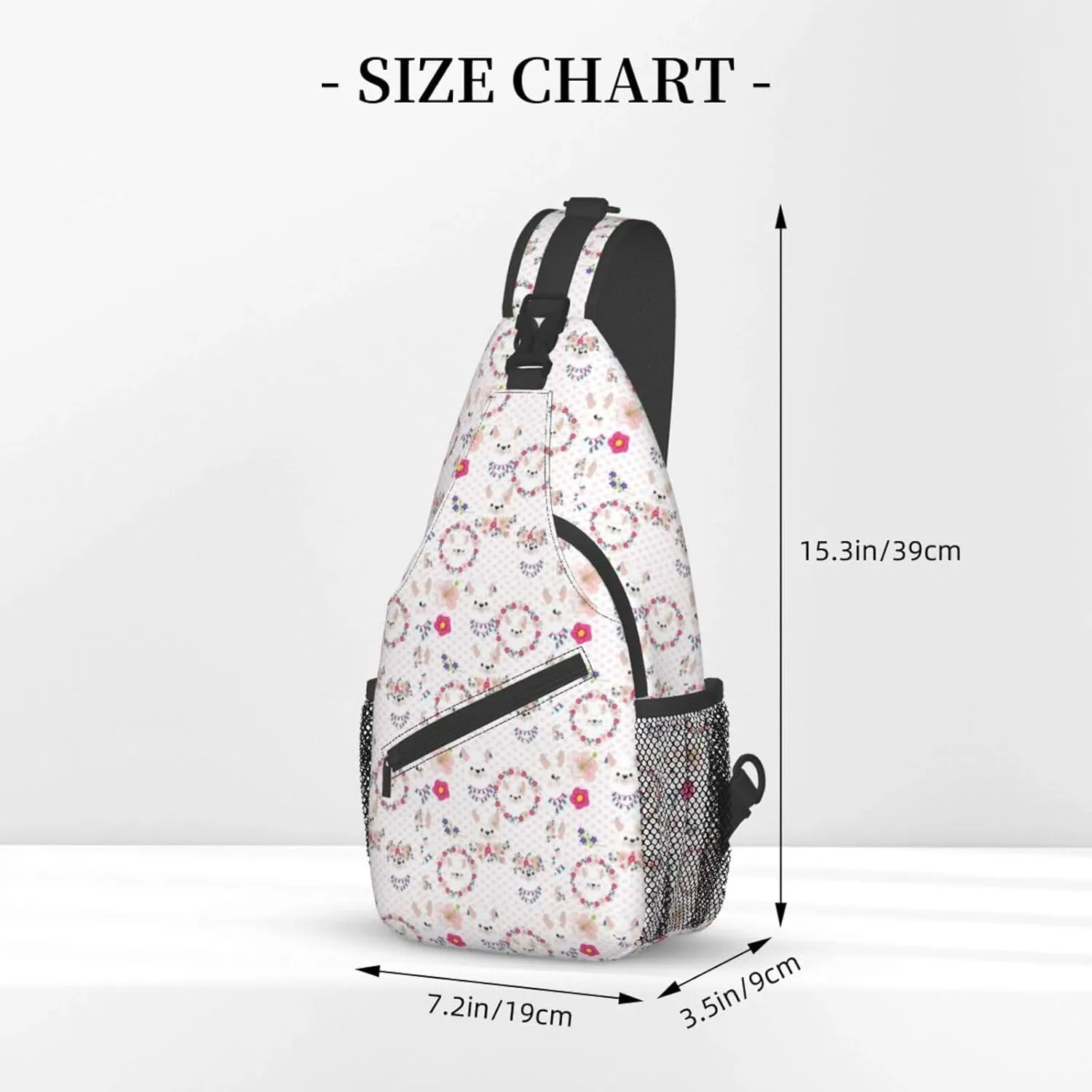 Cartoon Llama Alpaca Cross Chest Bag Diagonally Travel Backpack, Light Travel, Hiking Single Shoulder Bag
