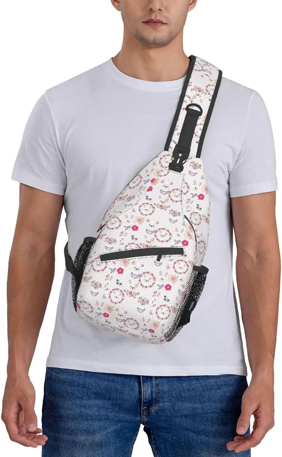 Cartoon Llama Alpaca Cross Chest Bag Diagonally Travel Backpack, Light Travel, Hiking Single Shoulder Bag