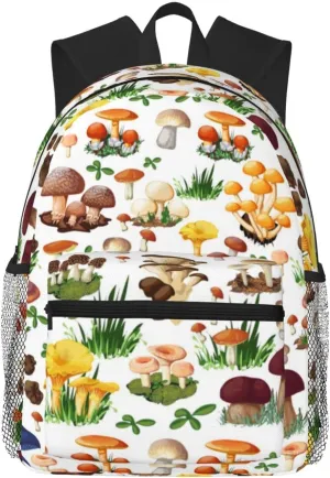 Cartoon Mushroom Fungus Lightweight Packable Backpack Travel Casual Hiking Daypack Foldable Backpack For Men Women