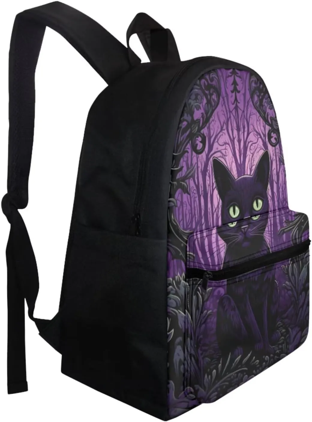 Cat Print 3Pc Backpack Set for Boys Multi-Functional Adjustable Straps Crossbody School Bag Grease Proofing Recycle Food Bag for Travel Work Office Climbing School