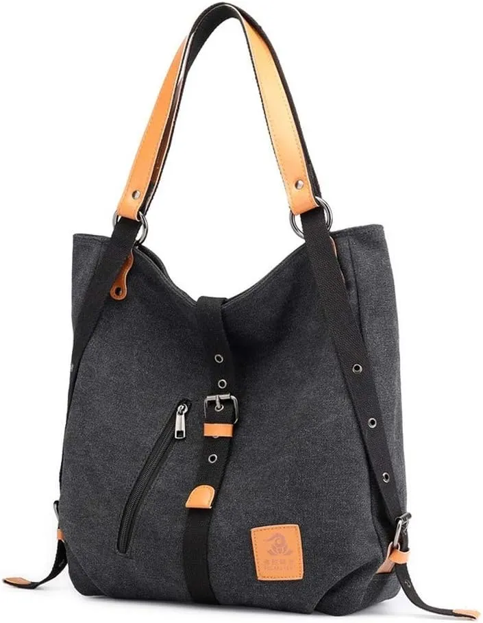 Cayla 3 Ways Canvas Purses Handbags Totes Shoulder Bag Backpack Hobo For Women
