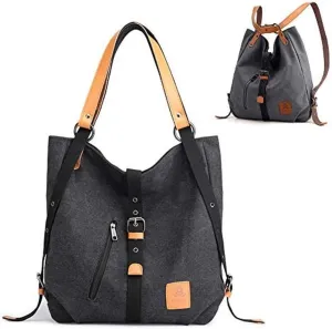 Cayla 3 Ways Canvas Purses Handbags Totes Shoulder Bag Backpack Hobo For Women