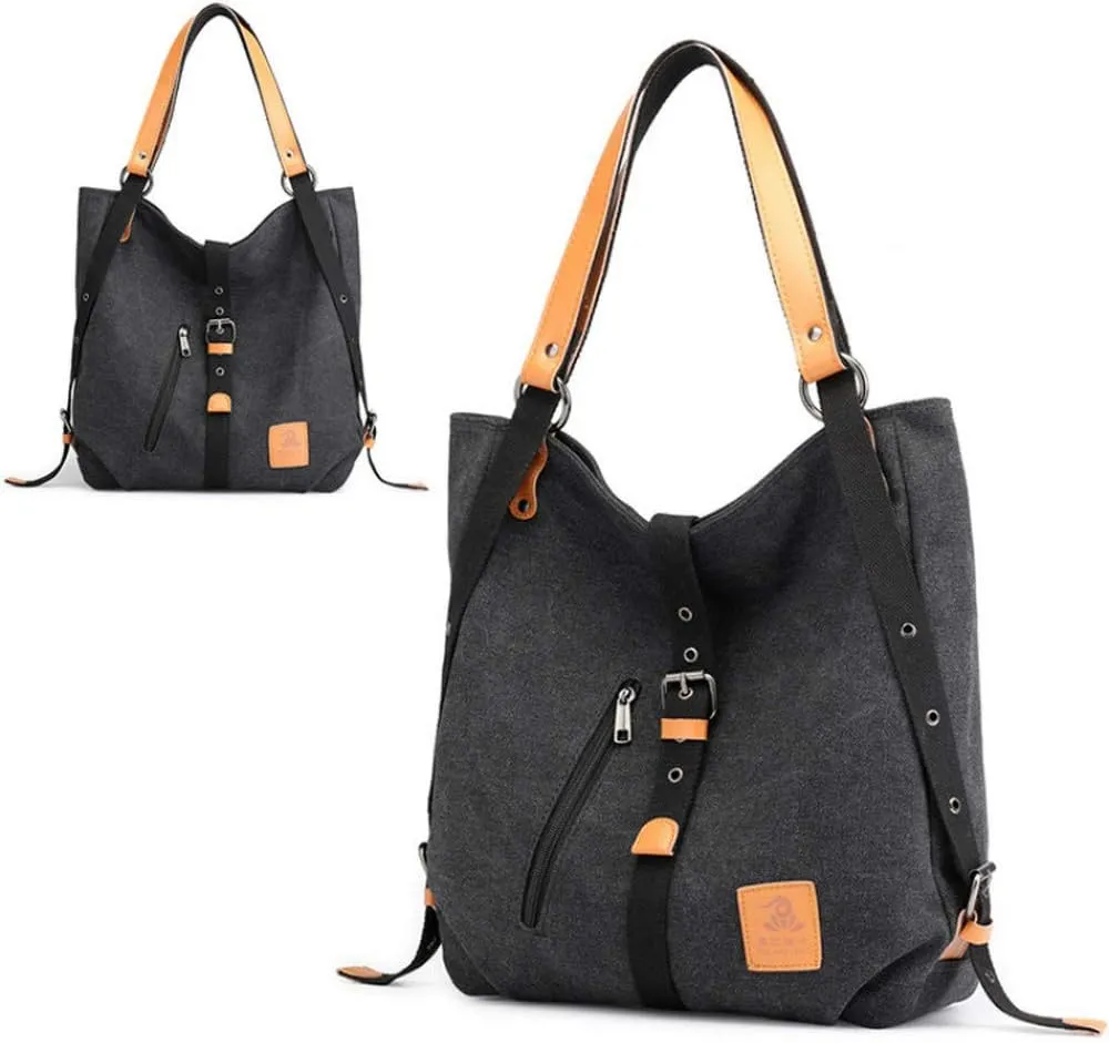 Cayla 3 Ways Canvas Purses Handbags Totes Shoulder Bag Backpack Hobo For Women