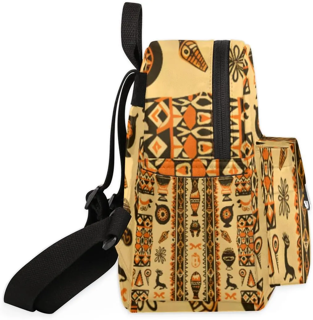 cfpolar Mini Backpack Purse for Women, Ancient Tribe Ethnic Pattern Small Backpack Multi Functional Casual Daypack Soft Shoulder Bag Handbags for Ladies Travel Work