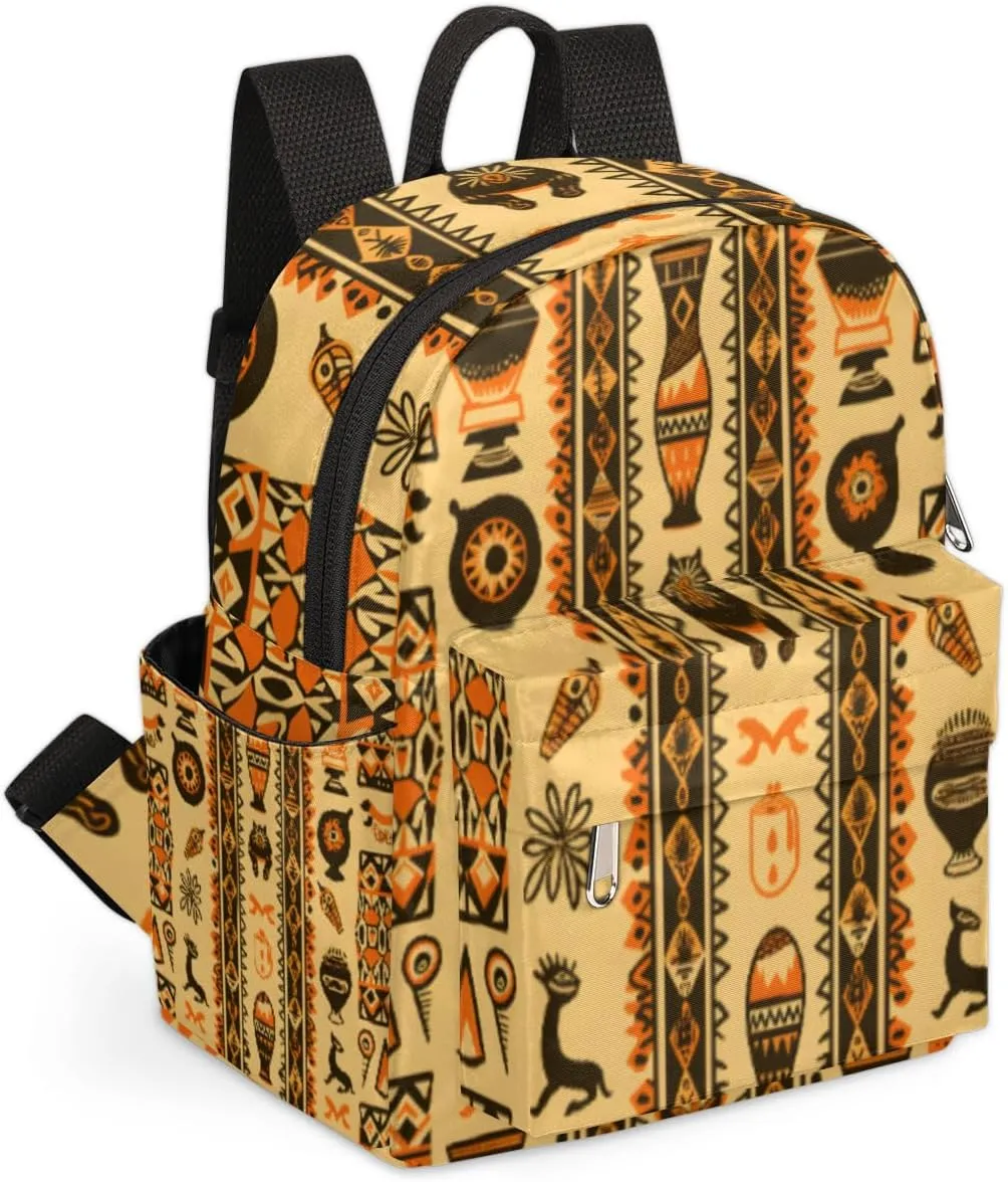 cfpolar Mini Backpack Purse for Women, Ancient Tribe Ethnic Pattern Small Backpack Multi Functional Casual Daypack Soft Shoulder Bag Handbags for Ladies Travel Work