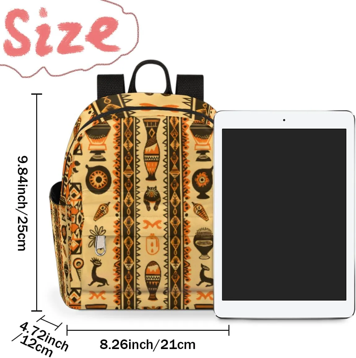 cfpolar Mini Backpack Purse for Women, Ancient Tribe Ethnic Pattern Small Backpack Multi Functional Casual Daypack Soft Shoulder Bag Handbags for Ladies Travel Work
