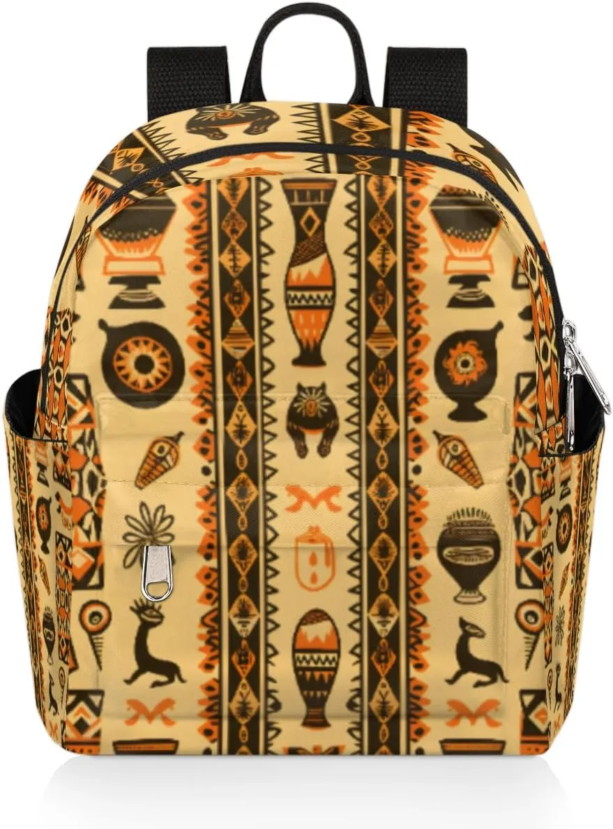 cfpolar Mini Backpack Purse for Women, Ancient Tribe Ethnic Pattern Small Backpack Multi Functional Casual Daypack Soft Shoulder Bag Handbags for Ladies Travel Work
