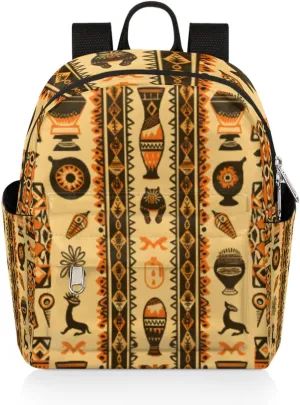 cfpolar Mini Backpack Purse for Women, Ancient Tribe Ethnic Pattern Small Backpack Multi Functional Casual Daypack Soft Shoulder Bag Handbags for Ladies Travel Work