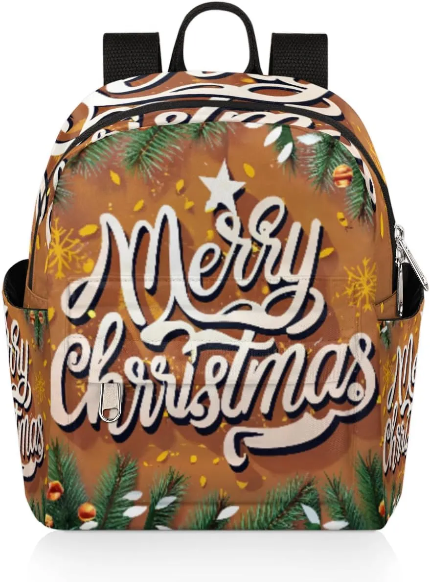 cfpolar Mini Backpack Purse for Women, Merry Christmas Coniferous Tree Small Backpack Multi Functional Casual Daypack Soft Shoulder Bag Handbags for Ladies Travel Work