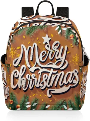 cfpolar Mini Backpack Purse for Women, Merry Christmas Coniferous Tree Small Backpack Multi Functional Casual Daypack Soft Shoulder Bag Handbags for Ladies Travel Work