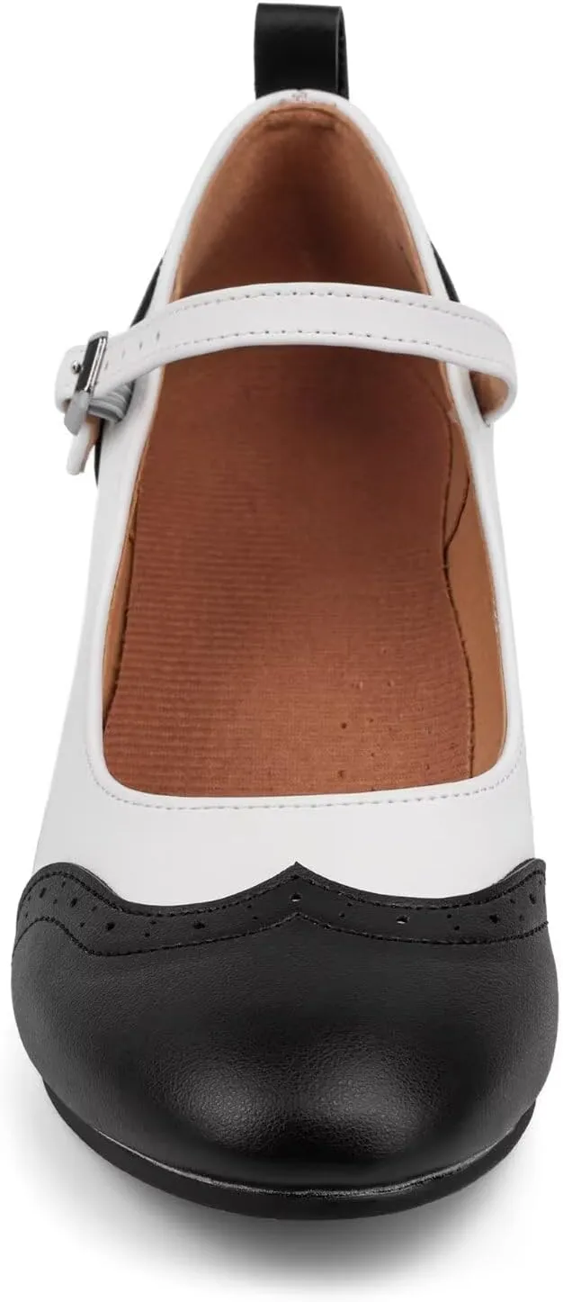 Character Shoes for Women Dance Shoes,Stylish Ankle Strap Heels for Ballroom,Salsa,Tango
