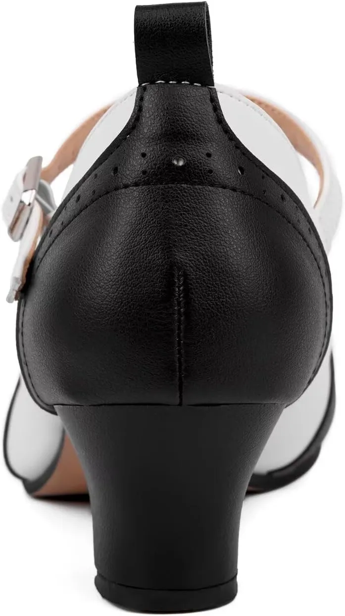 Character Shoes for Women Dance Shoes,Stylish Ankle Strap Heels for Ballroom,Salsa,Tango