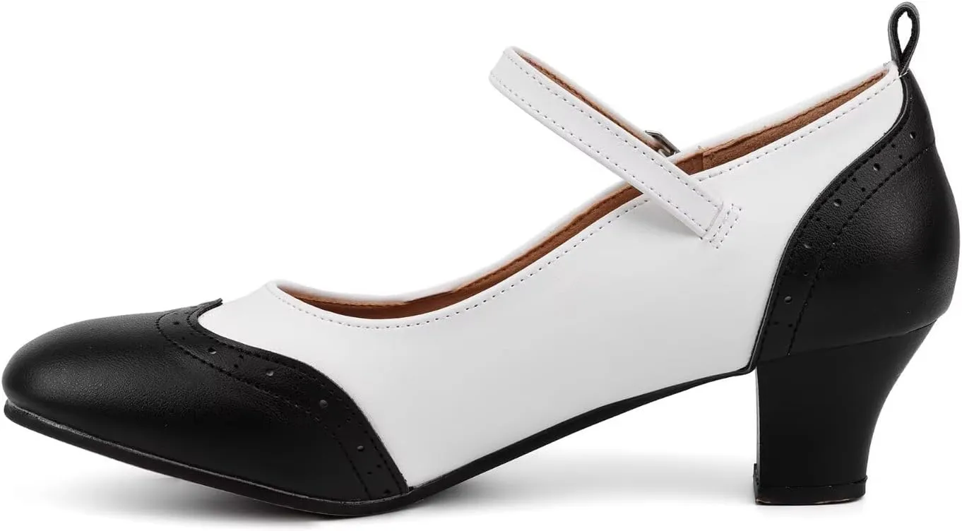 Character Shoes for Women Dance Shoes,Stylish Ankle Strap Heels for Ballroom,Salsa,Tango