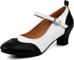 Character Shoes for Women Dance Shoes,Stylish Ankle Strap Heels for Ballroom,Salsa,Tango