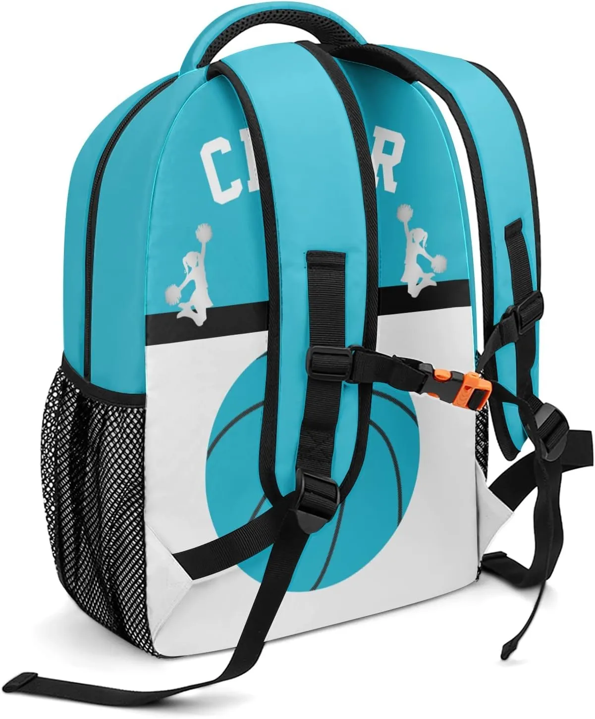 Cheerleaders Basketball Cheer Backpack Personalized Name Laptop Travel Hiking Camping Daypack